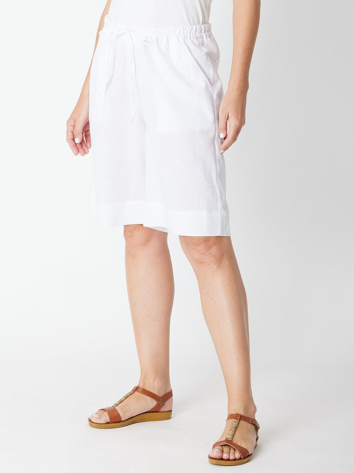 Summer Pull On Short - White -29314