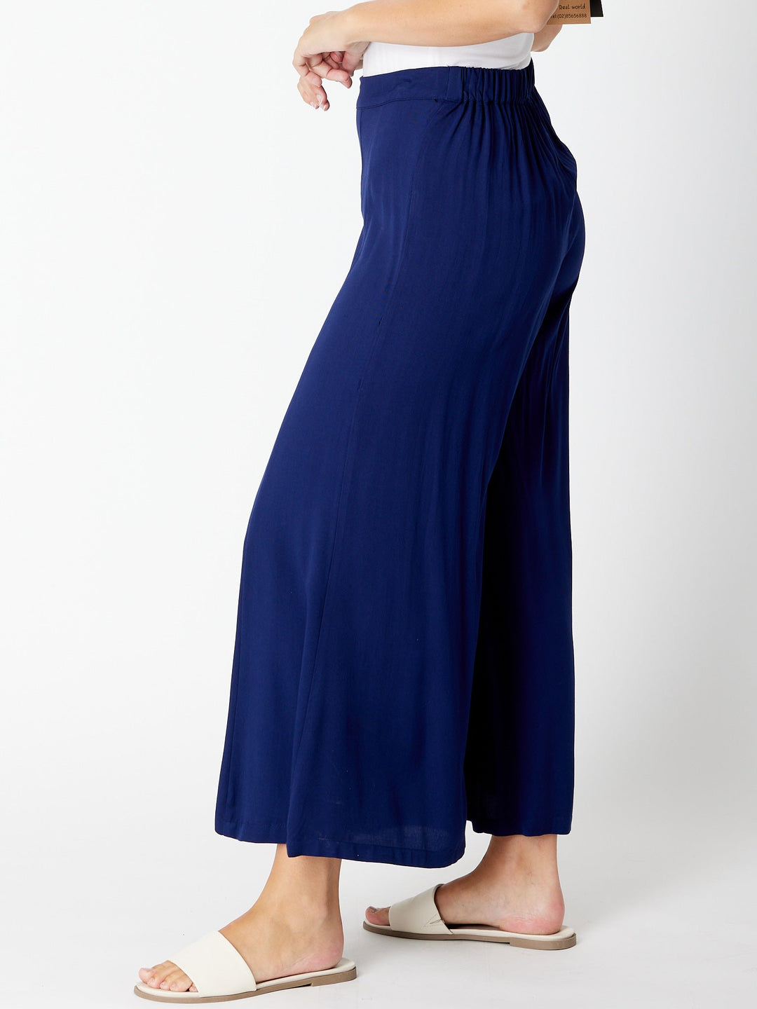 Floaty Wide Leg Core Pant- NAVY - 29403