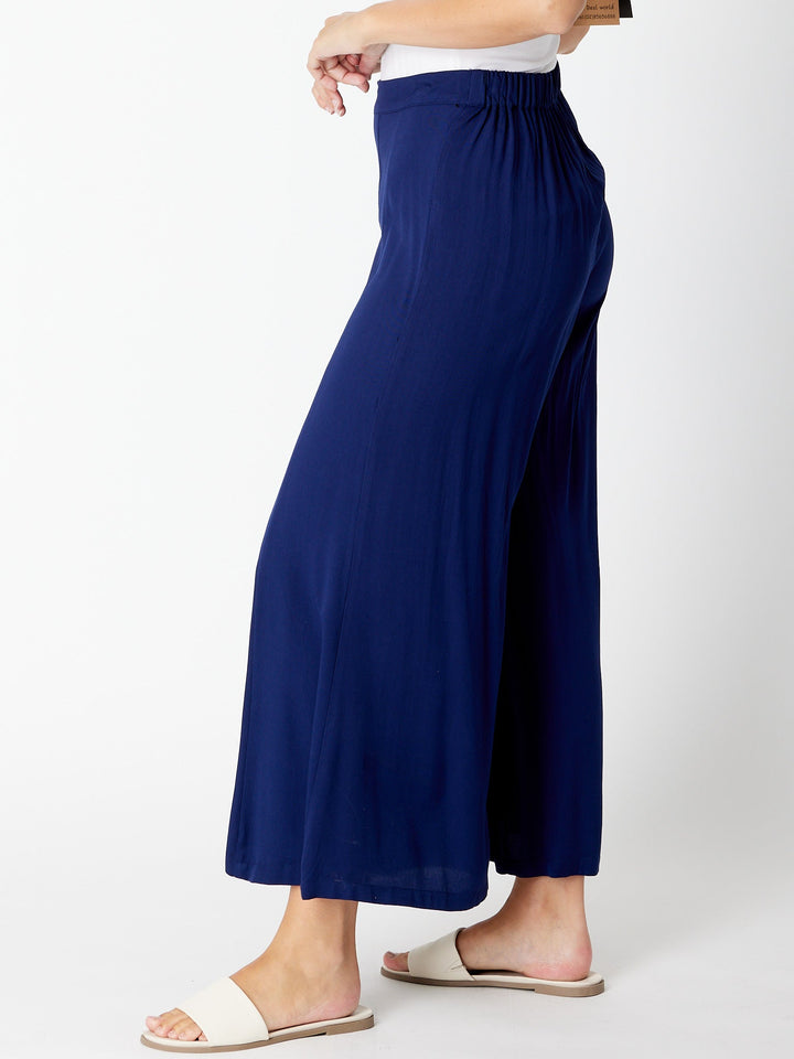 Floaty Wide Leg Core Pant- NAVY - 29403