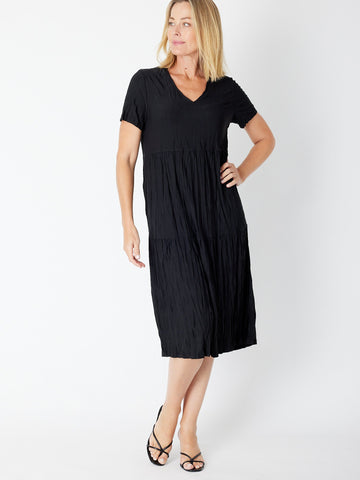STELLA TIERED DRESS - Black 29623 - 