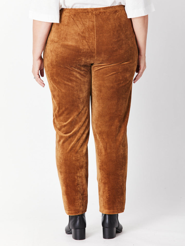 Velour Pocket Pant  - Camel - 29719