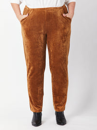 Velour Pocket Pant  - Camel - 29719