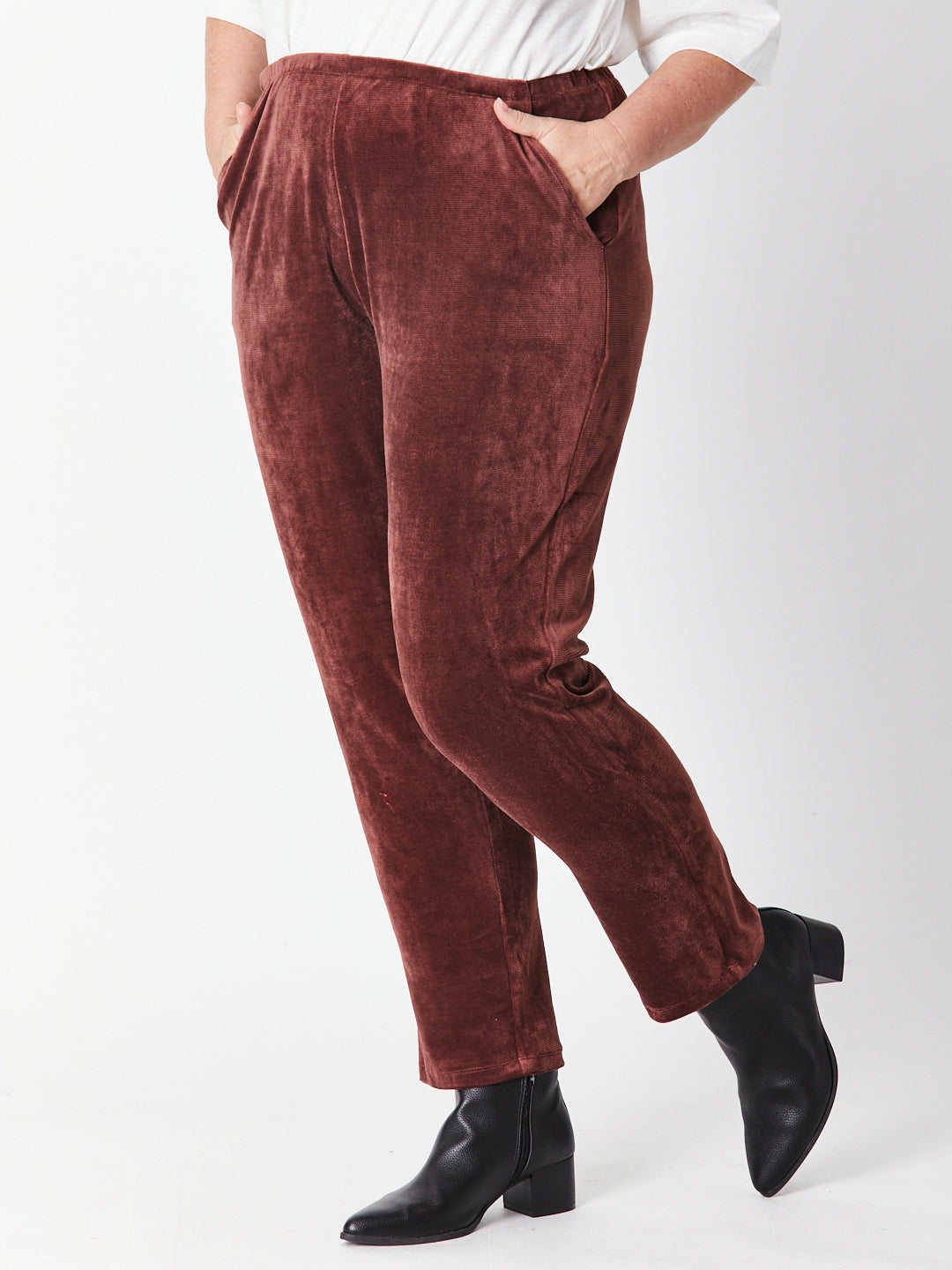 Velour Pocket Pant  - Coffee - 29719