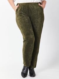 Velour Pocket Pant - Khaki - 29719