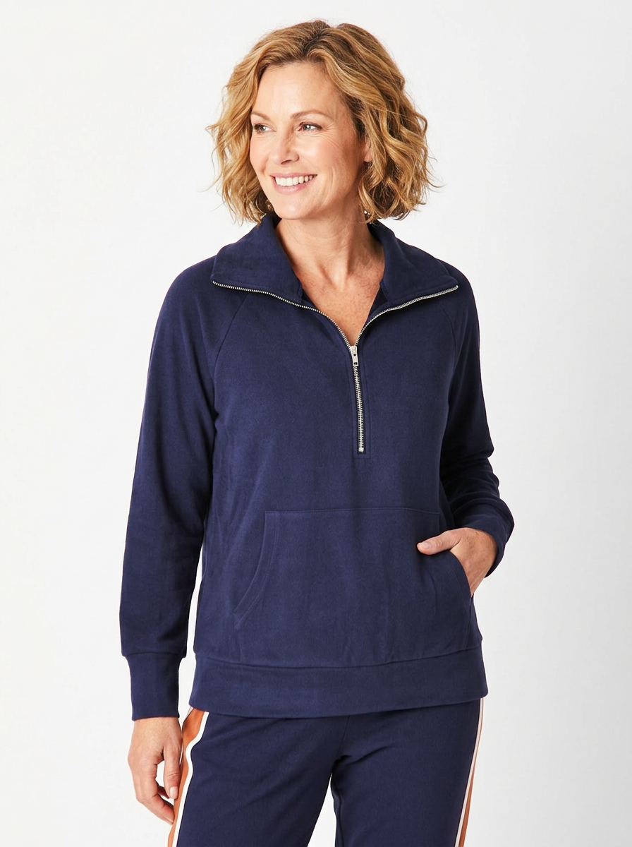 Half Zip Fleece Top - Ink- 29783