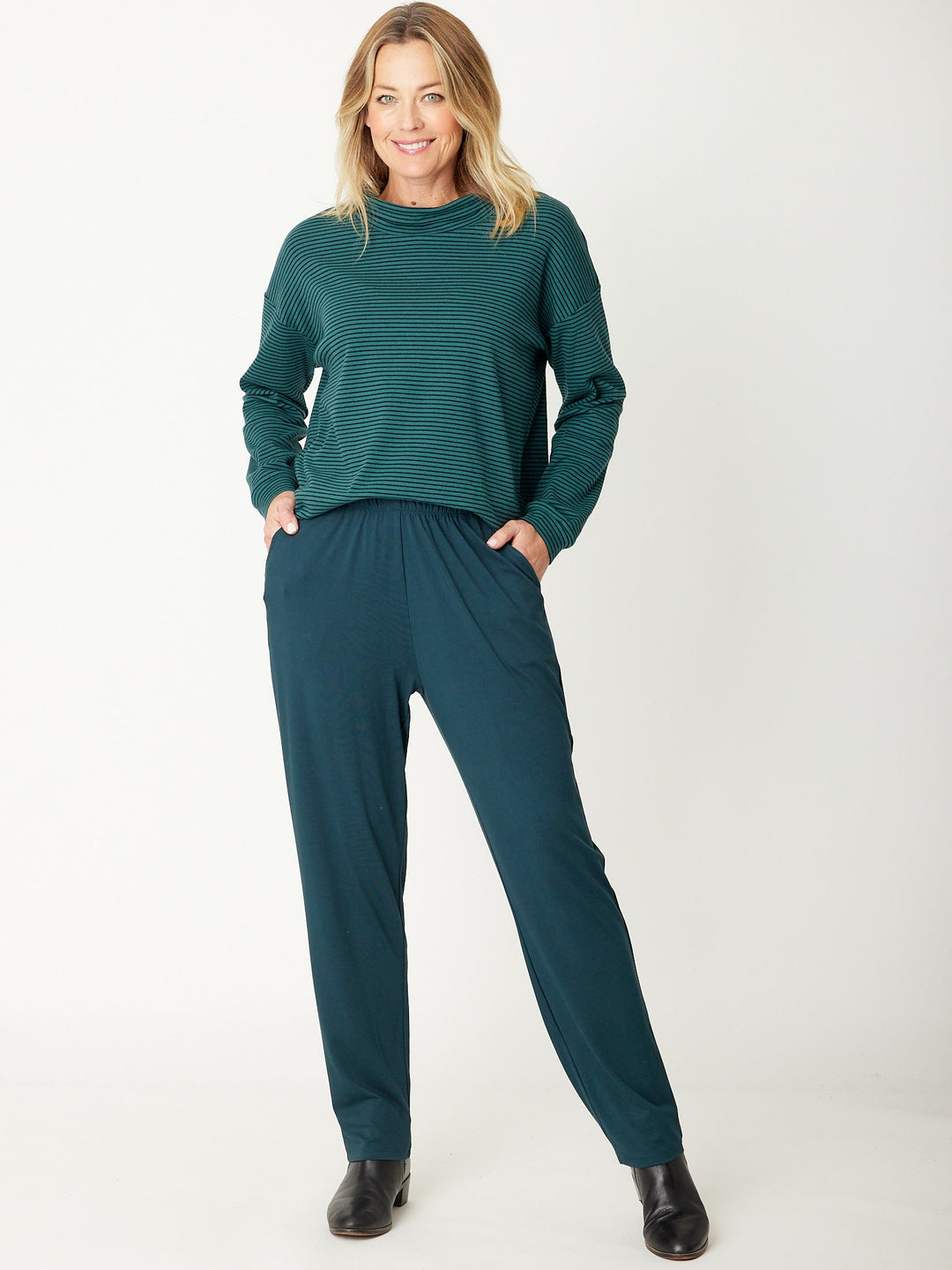 Lux  Bamboo Yoke/Pocket Pant -Forest -31015