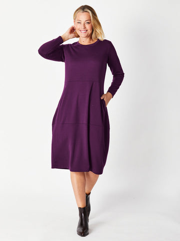 Pocket Dress - Aubergine - 29931 - Autumn/Winter