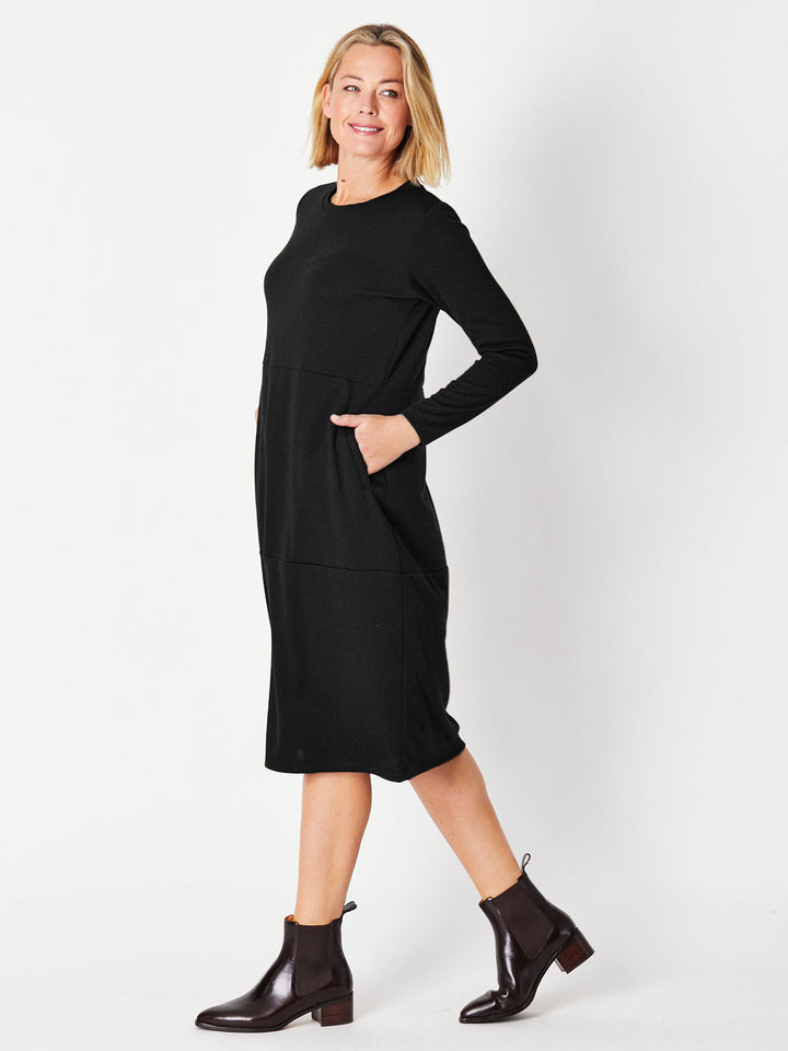 Pocket Dress - Black - 29931