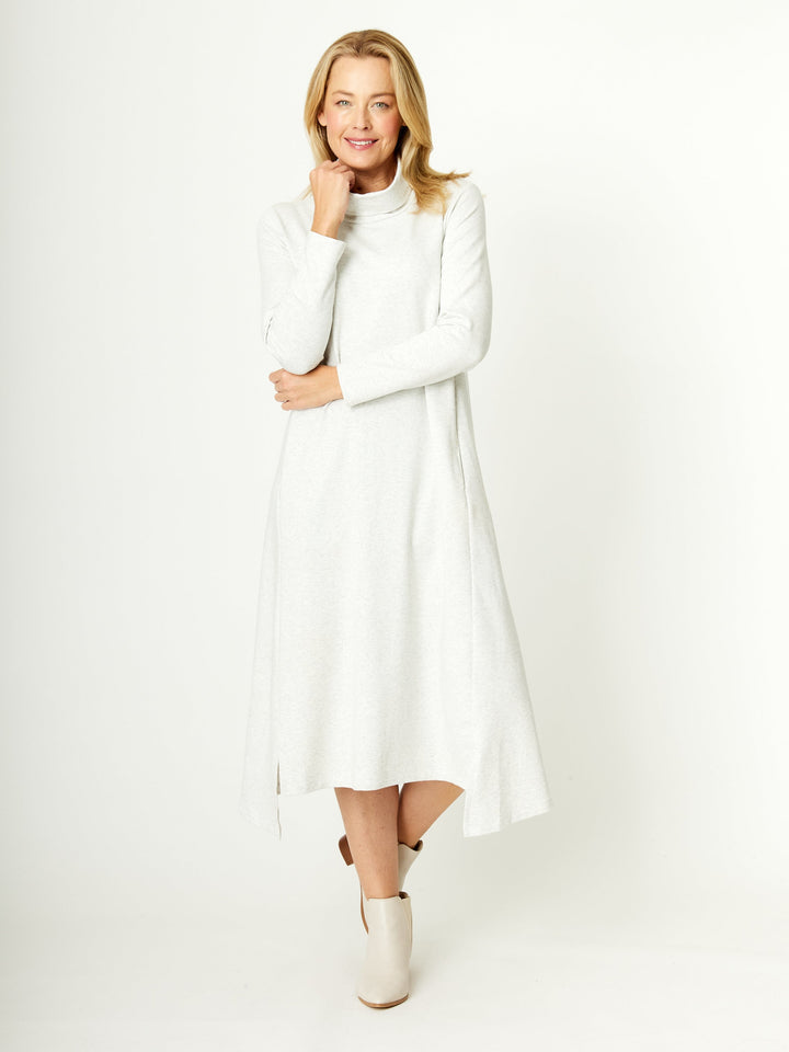 Margie Cowl Pocket Dress - Oatmeal - 30000