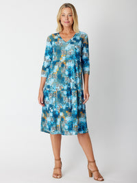 3/4 Tier Dress - Aqua - 30050