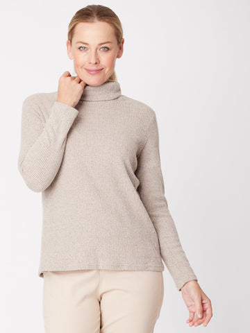 Barbie Rib Skivvy- Beige- 30101 - Tops