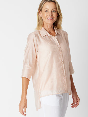 Sheer Sheen Shirt ( without cami) - Pink 30187 - 