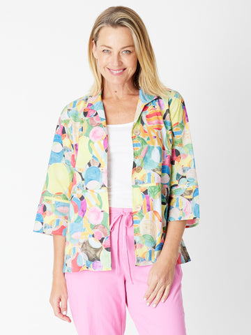Rainbow Peplum Cotton Shirt - 30193 Rainbow - New Arrivals