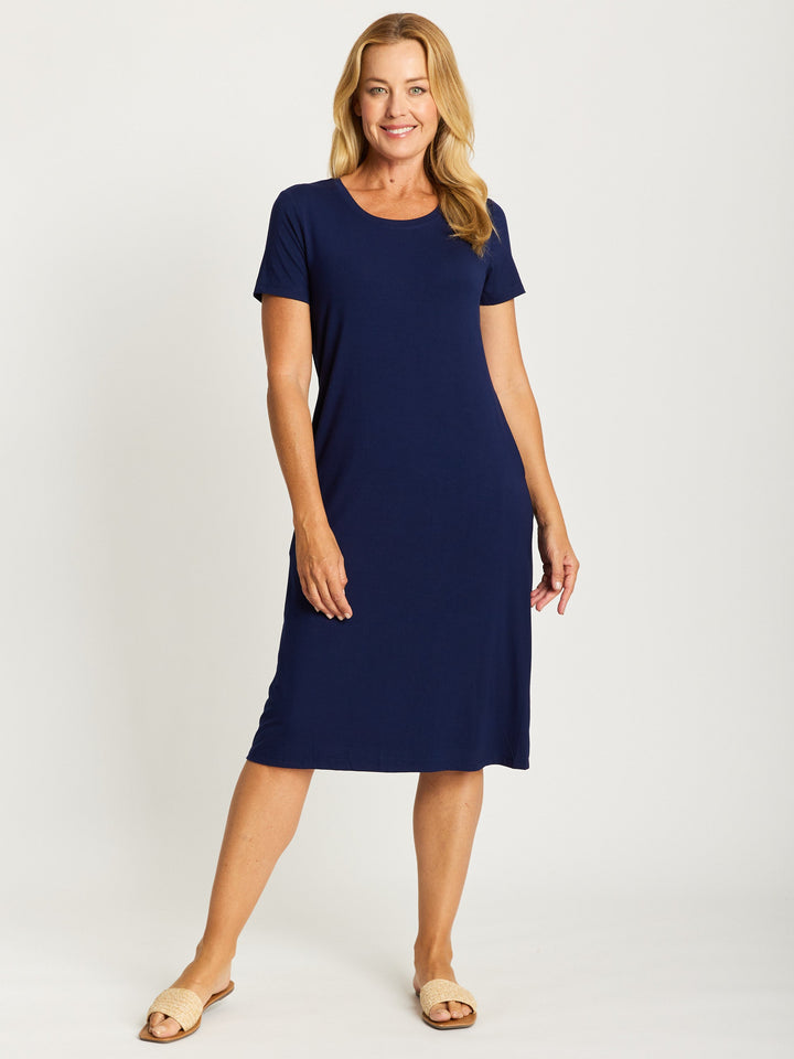 Nautical Core Dress- Navy - 30351