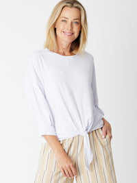 Leaves Of Love Bamboo Tye Tee - White - 30443