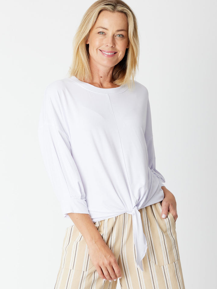 Leaves Of Love Bamboo Tye Tee - White - 30443