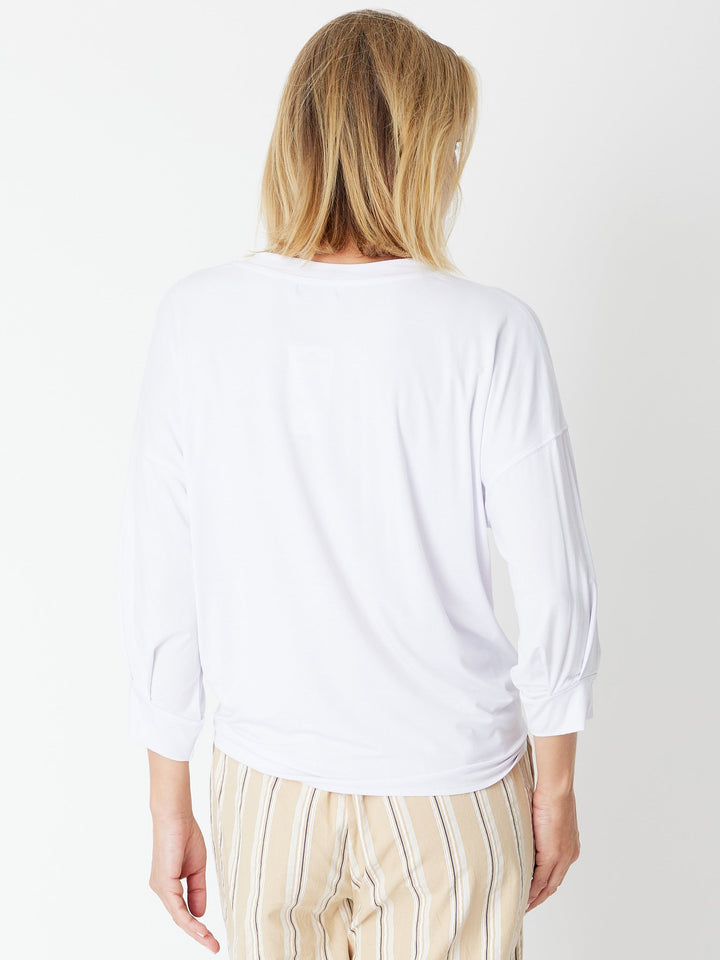Leaves Of Love Bamboo Tye Tee - White - 30443