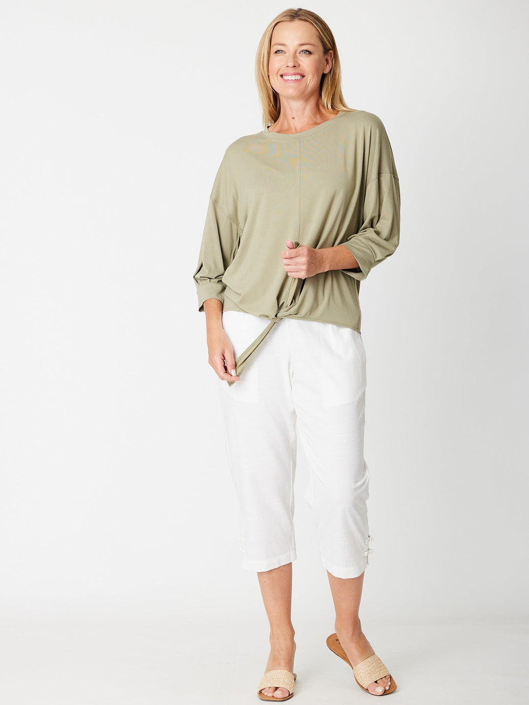Leaves Of Love Bamboo Tye Tee - Khaki - 30443