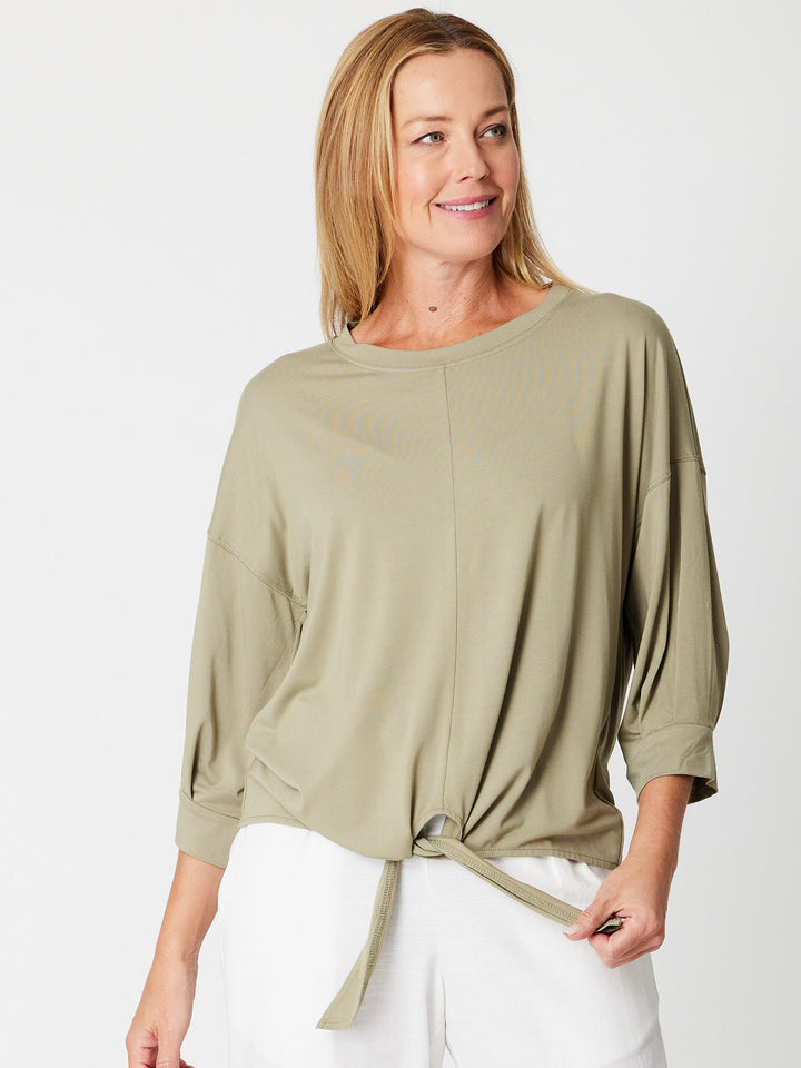 Leaves Of Love Bamboo Tye Tee - Khaki - 30443