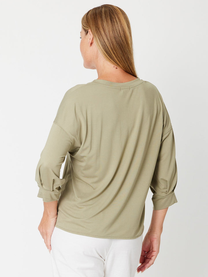 Leaves Of Love Bamboo Tye Tee - Khaki - 30443