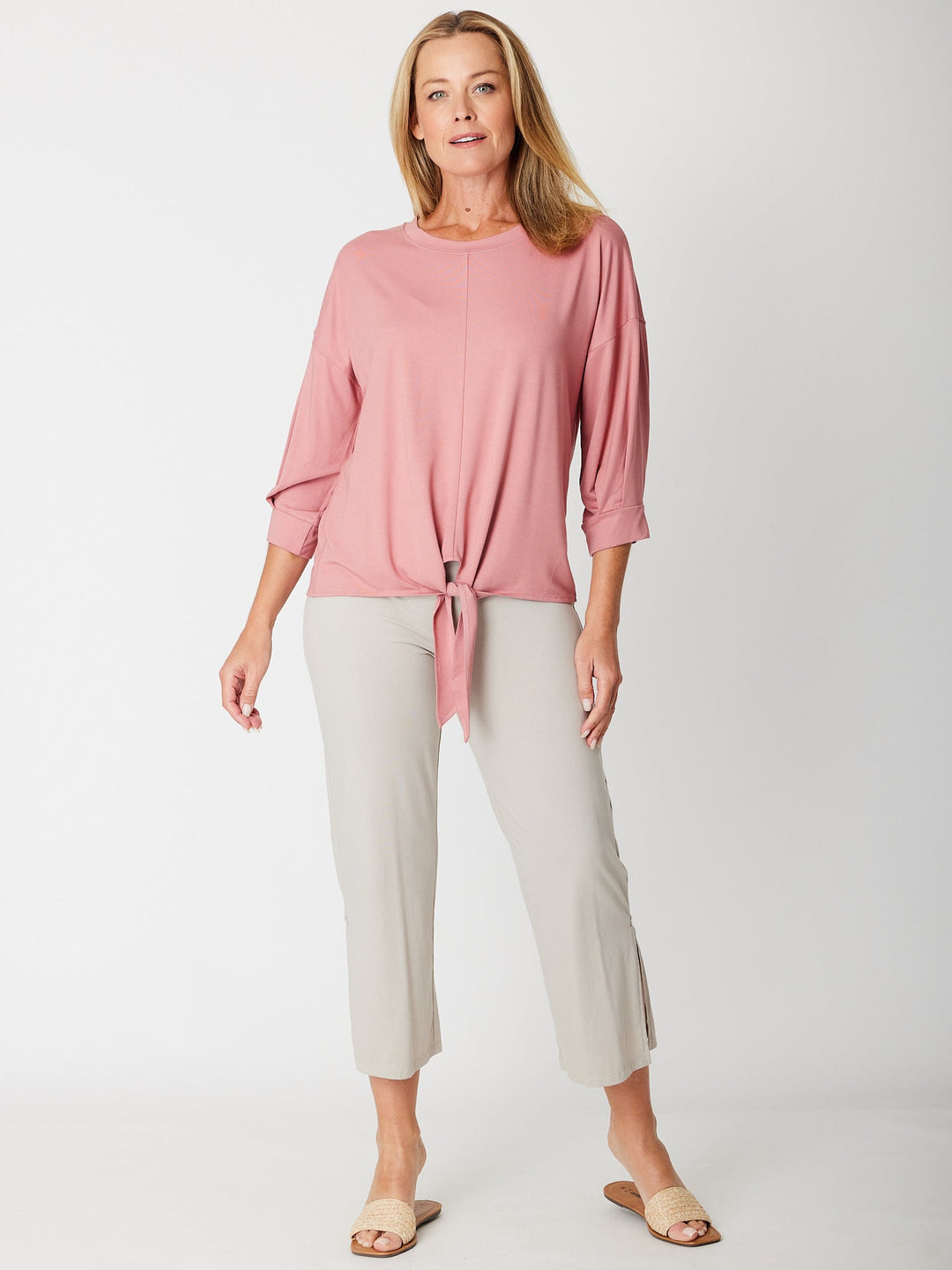 Leaves Of Love Bamboo Tye Tee - Rose - 30443