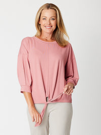 Leaves Of Love Bamboo Tye Tee - Rose - 30443