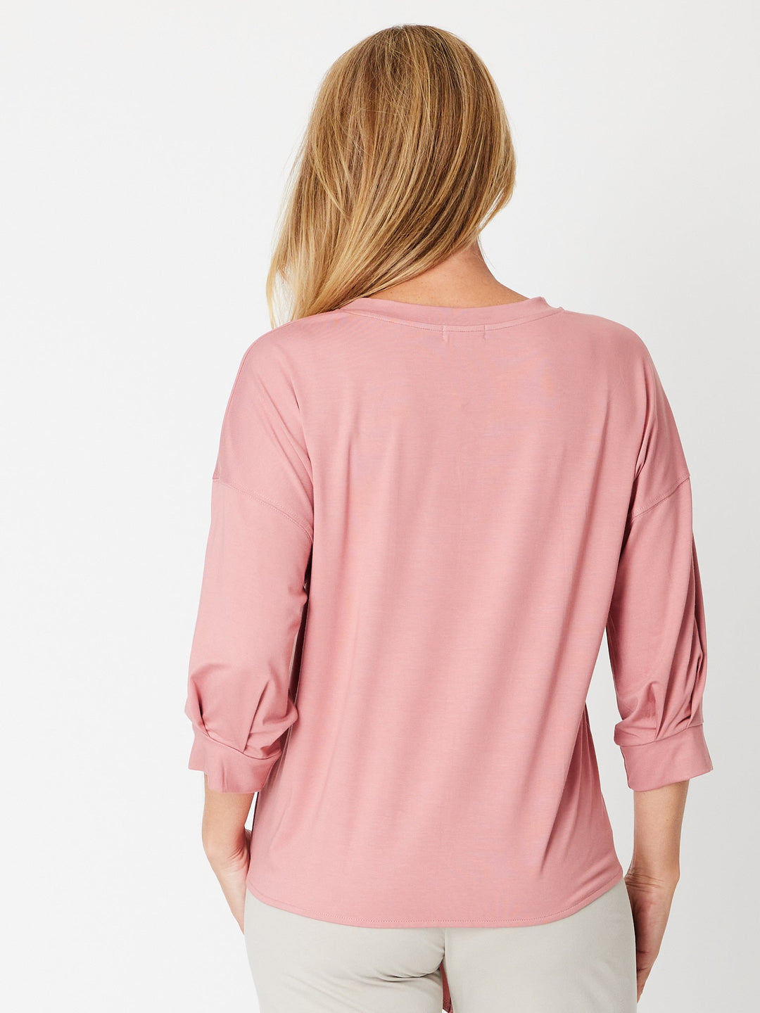 Leaves Of Love Bamboo Tye Tee - Rose - 30443