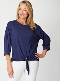 Leaves Of Love Bamboo Tye Tee - Navy - 30443