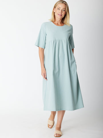 Cotton Pocket Shift Dress - 30446 Mint - Spring/Summer