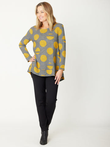 Swing Knit top - Mustard -30449 - Modest Dressing