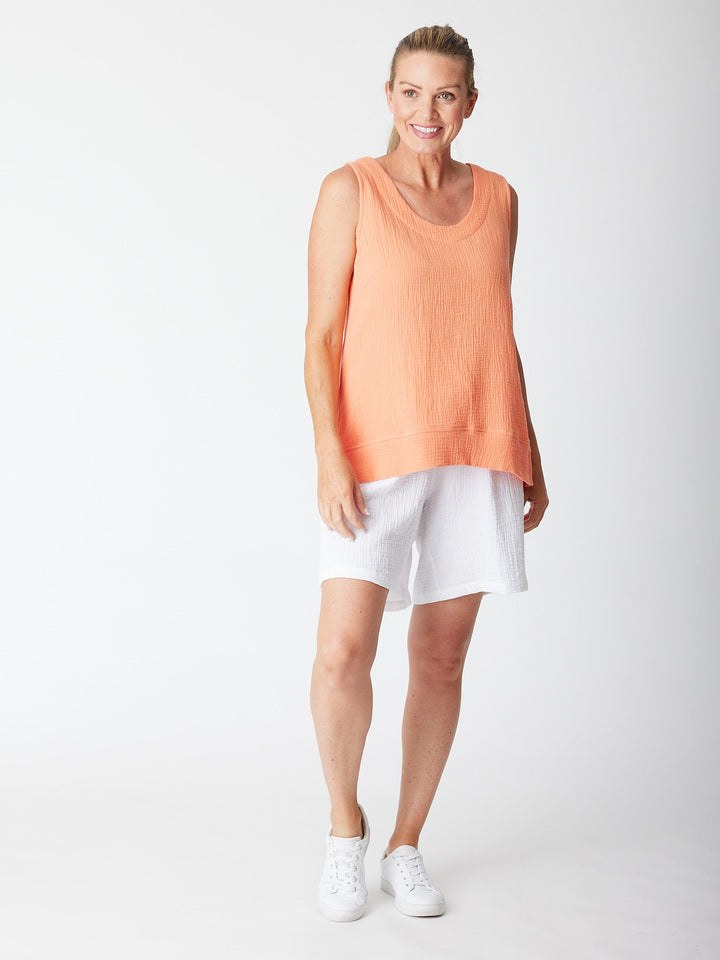 Bonded Vee Sleeveless Coral -30512