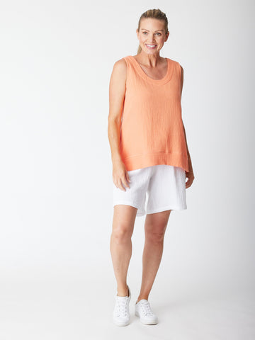 Bonded Vee Sleeveless Coral -30512 - Tops