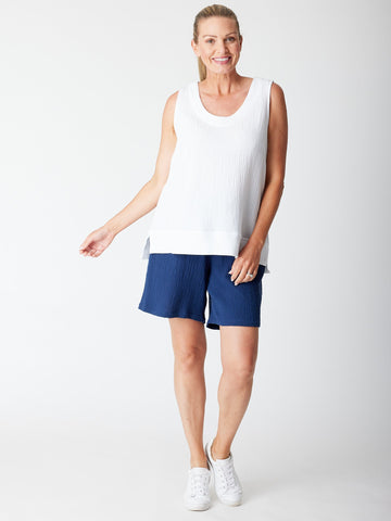 Bonded Vee Sleeveless -White -  30512 - All