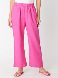 Pebbles Core Linen Pant - Hotpink - 30533