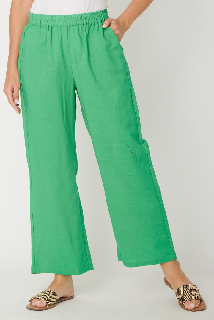 Pebbles Core Linen Pant - Green - 30533