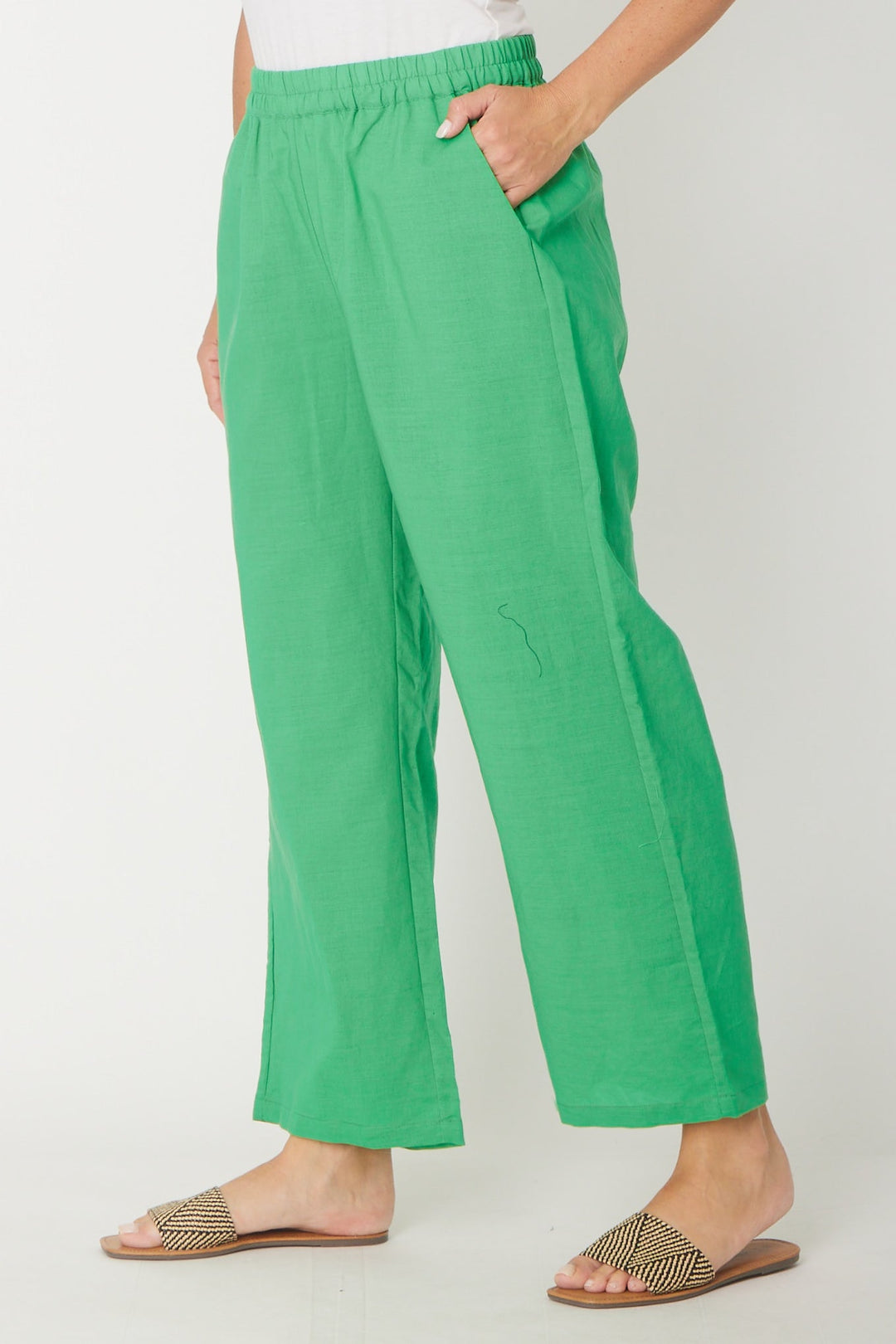 Pebbles Core Linen Pant - Green - 30533