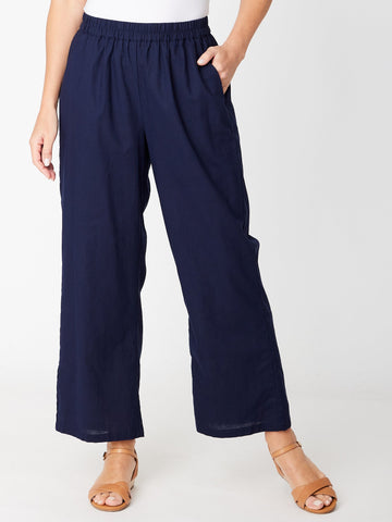 Pebbles Core Linen Pant - Navy - 30533 - SUMMER