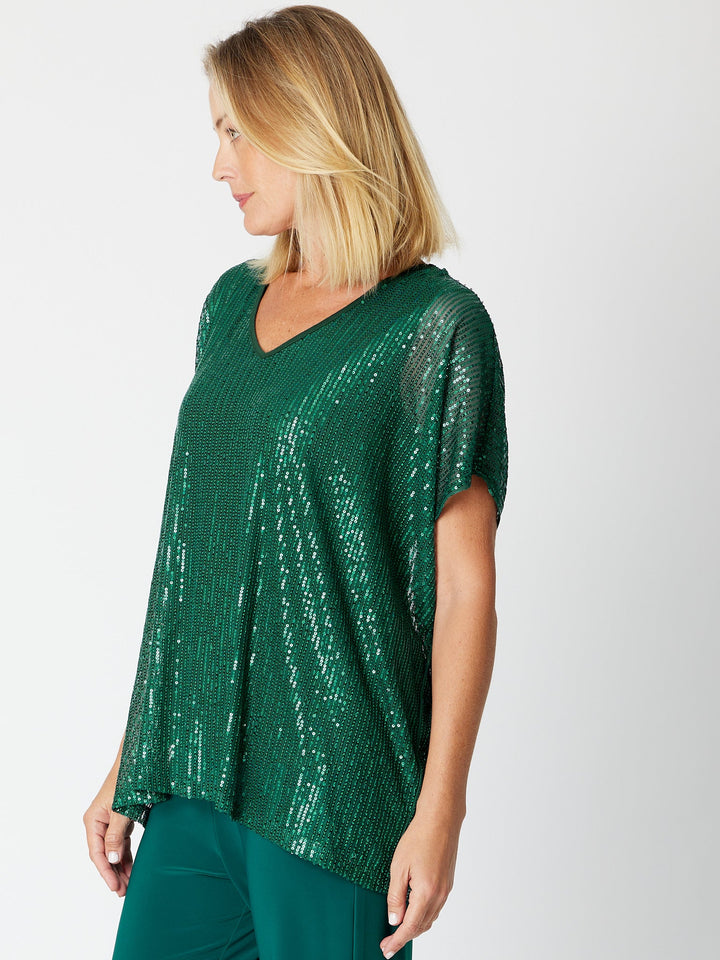 Kimono Sparkle Top Tonight- Jade 30567