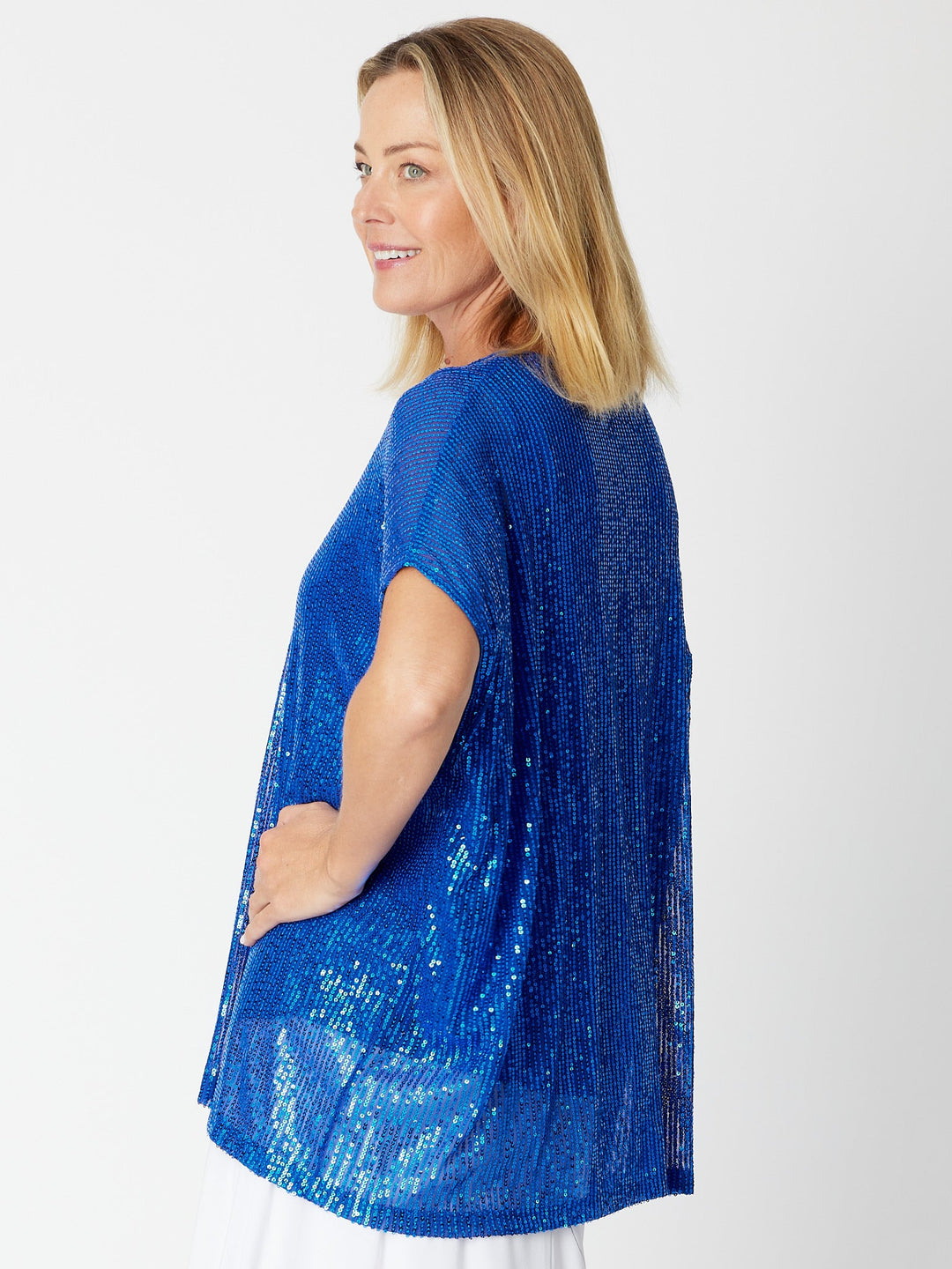 Kimono Sparkle Top Tonight- Electric 30567