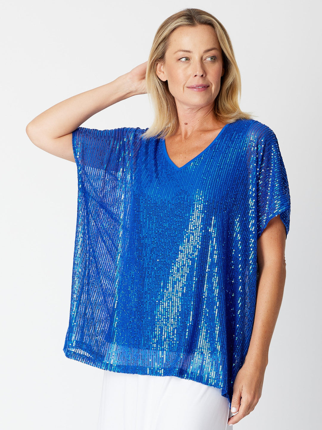 Kimono Sparkle Top Tonight- Electric 30567
