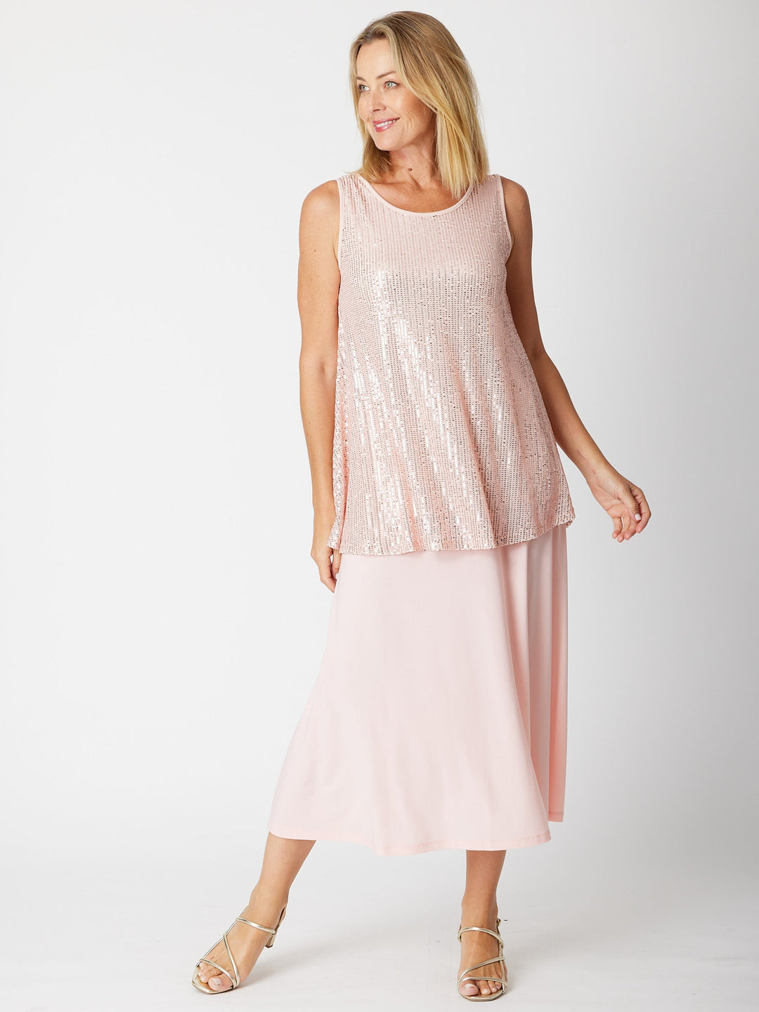 Monty Sparkle Tonight Sleeveless Top- Blush 30568