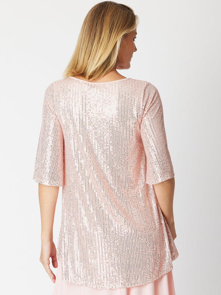Monty Tonight Short Sleeve Top- Blush 30569