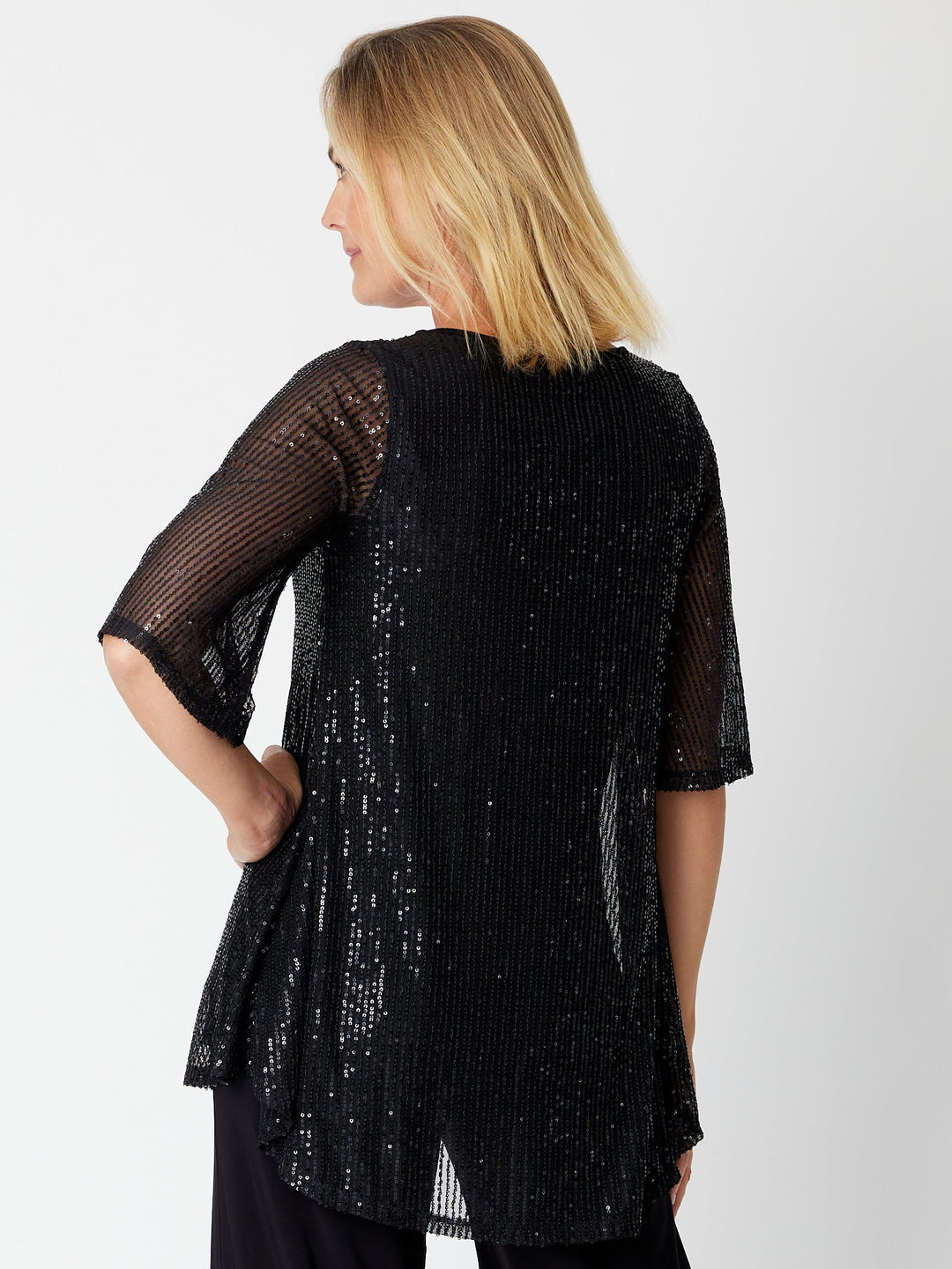 Monty Tonight Short Sleeve Top- Black- 30569