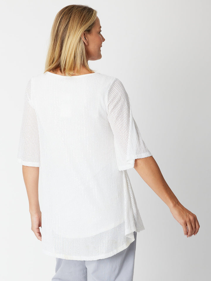 Monty Tonight Short Sleeve Top- White 30569