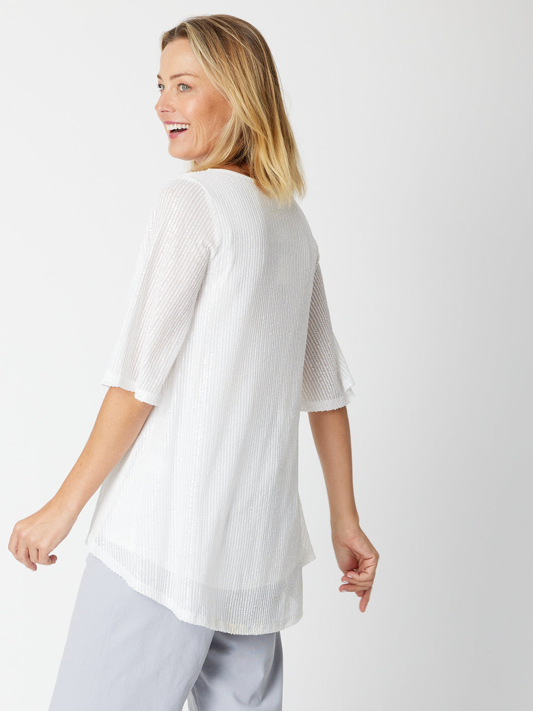 Monty Tonight Short Sleeve Top- White 30569