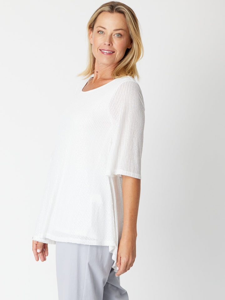 Monty Tonight Short Sleeve Top- White 30569