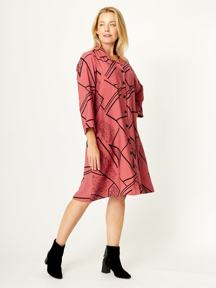 Swirl Tunic Shirt -Rust - 30609