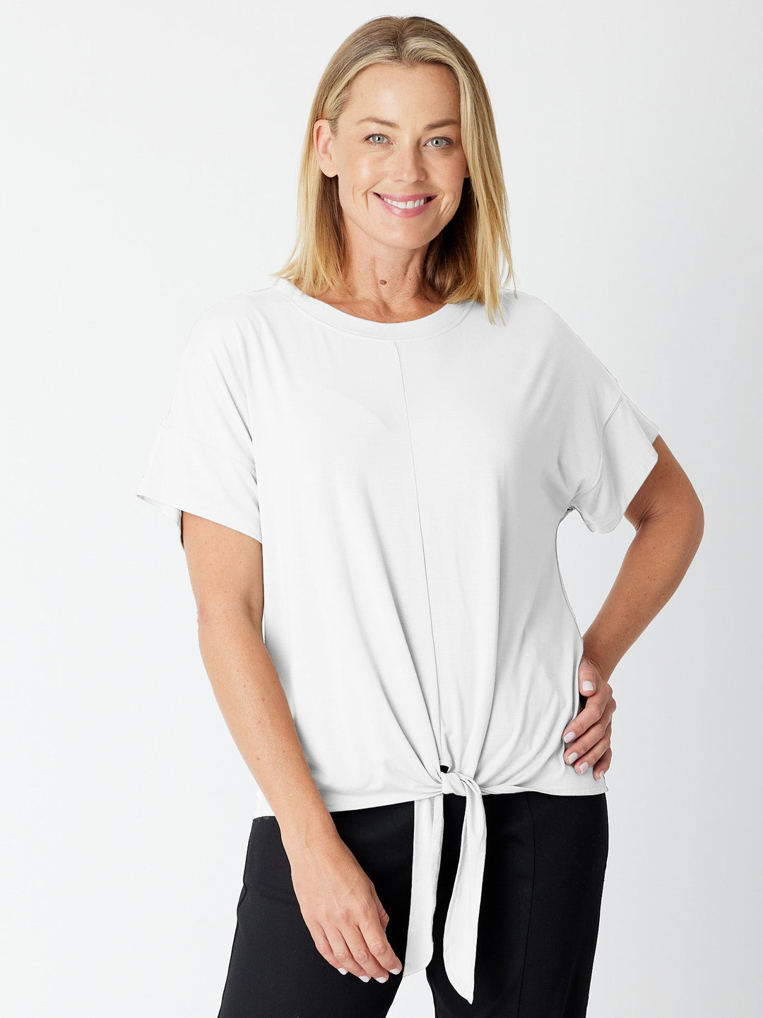 Bamboo Twist Top - White - 30634