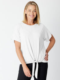 Bamboo Twist Top - White - 30634