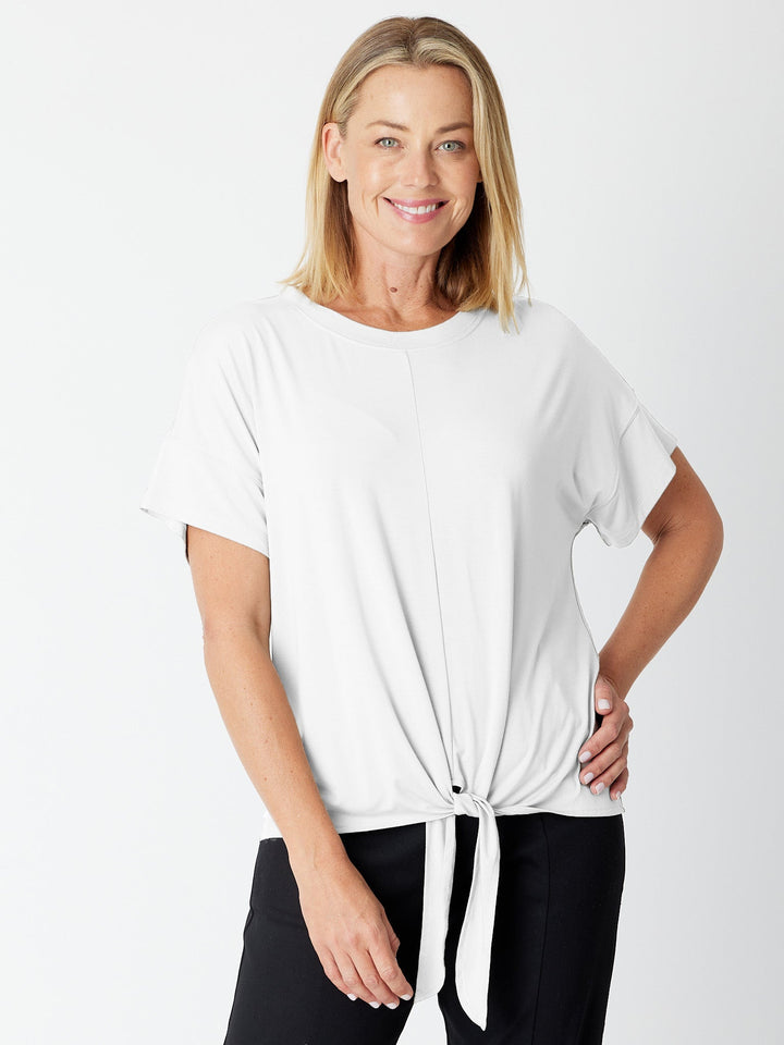 Bamboo Twist Top - White - 30634